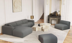 Fauteuil Myra zonder armleuningen bouclé