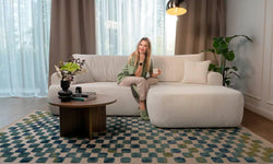 Hoekslaapbank Philipa ribstof rechts