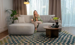 Hoekslaapbank Philipa ribstof links