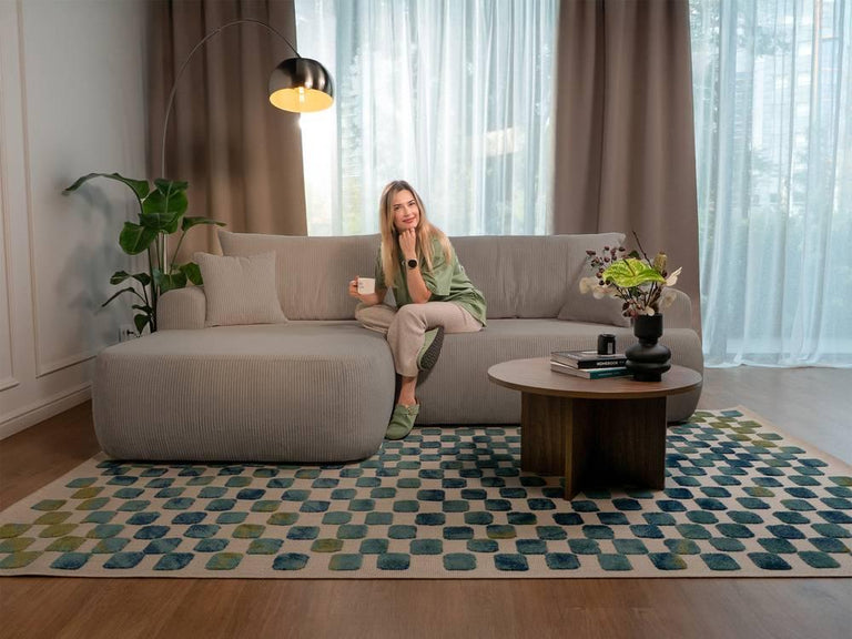 Hoekslaapbank Philipa ribstof links