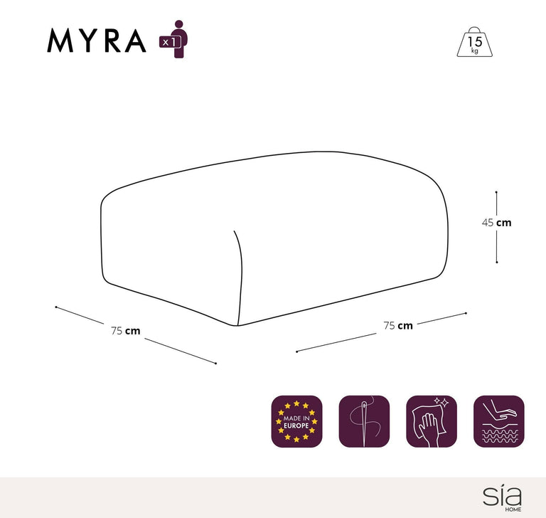 Poef Myra bouclé