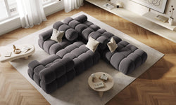 Modulaire 3-zitsbank Tropea links velvet