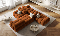 Modulaire 3-zitsbank Tropea links velvet
