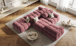 Modulaire 3-zitsbank Tropea rechts velvet