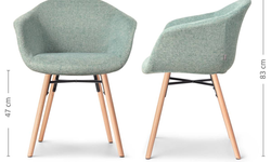 Set van 2 eetkamerstoelen Nena-Otis