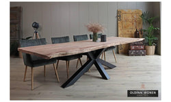 Onbehandelde eettafel Rockford acaciahout