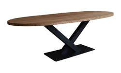 Onbehandelde eettafel Indrani ovaal