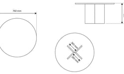 Salontafel Philipa rond