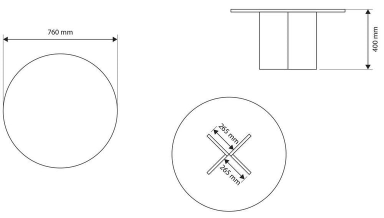 Salontafel Philipa rond