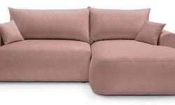 Hoekslaapbank Philipa rechts met opbergvak velvet