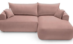 Hoekslaapbank Philipa rechts met opbergvak velvet