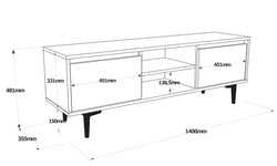 TV-meubelset Lyonee met salontafel