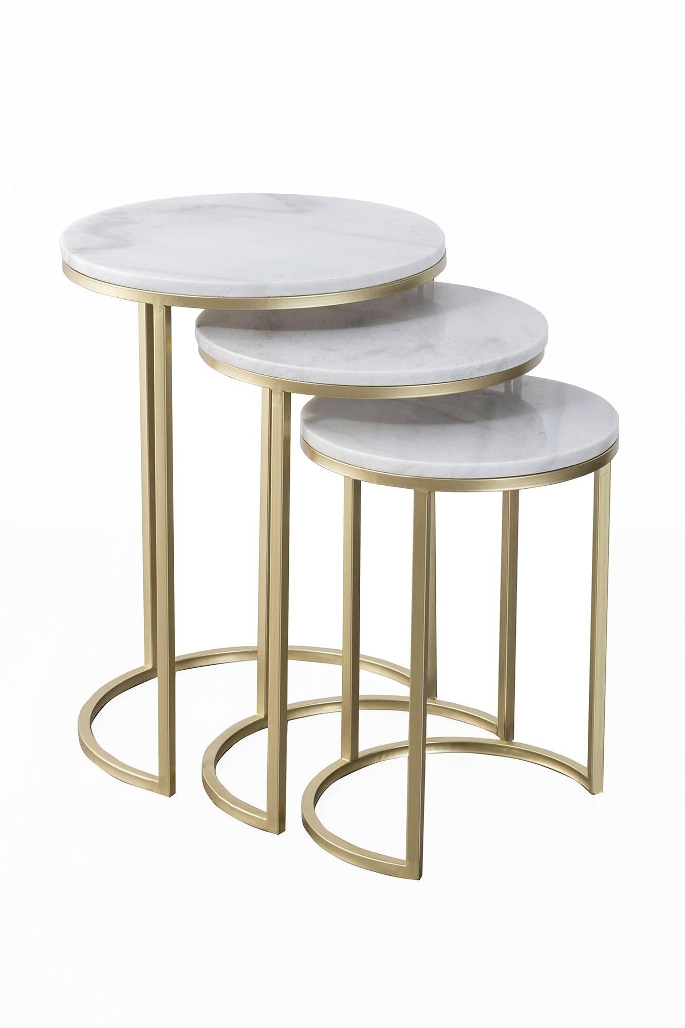 Bijzettafel glas goud CRYSTAL | Gratis Levering