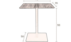 Countertafel Braza vierkant
