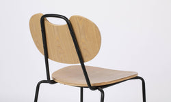 Set van 2 eetkamerstoelen Basel wood