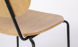 Set van 2 eetkamerstoelen Basel wood