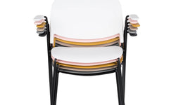 Set van 4 eetkamerstoelen Bradney met armleuning