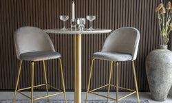 Set van 2 barkrukken Layla velvet