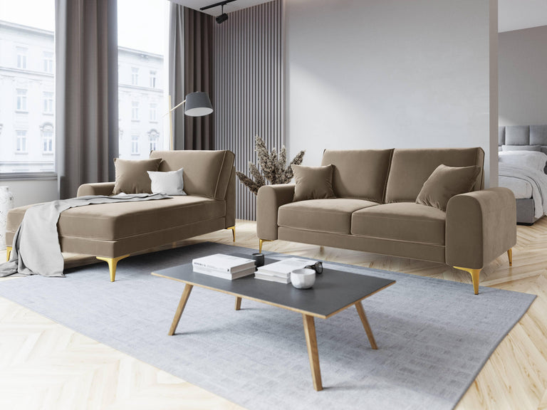Chaise longue Madara links velvet