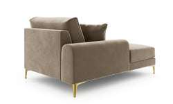 Chaise longue Madara links velvet