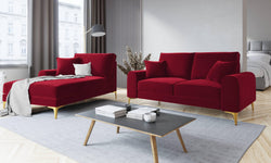 Chaise longue Madara links velvet