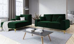 Chaise longue Madara links velvet