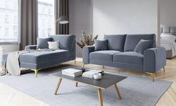 Chaise longue Madara links velvet