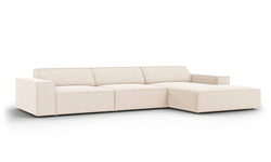 4-zits hoekbank Jodie velvet rechts