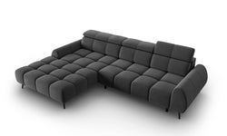 4-zits hoekbank Alyse velvet links