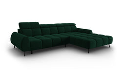 4-zits hoekbank Alyse velvet rechts