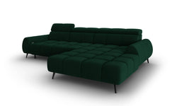 4-zits hoekbank Alyse velvet rechts