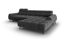 4-zits hoekbank Alyse velvet rechts