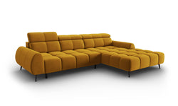 4-zits hoekbank Alyse velvet rechts
