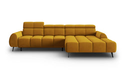 4-zits hoekbank Alyse velvet rechts
