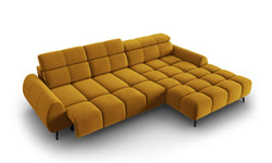 4-zits hoekbank Alyse velvet rechts