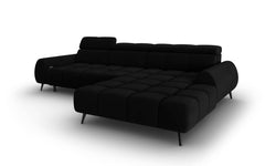 4-zits hoekbank Alyse velvet rechts