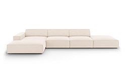 5-zits hoekbank Jodie velvet links
