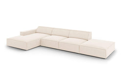 5-zits hoekbank Jodie velvet links