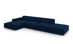 5-zits hoekbank Jodie velvet links