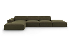 5-zits hoekbank Jodie velvet links