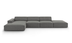 5-zits hoekbank Jodie velvet links