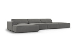 5-zits hoekbank Jodie velvet links