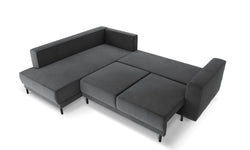 4-zits hoekslaapbank Caro velvet links
