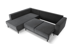 4-zits hoekslaapbank Caro velvet links