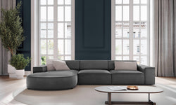 4-zits hoekbank Jodie velvet Chaise Longue links