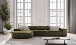 4-zits hoekbank Jodie velvet Chaise Longue links