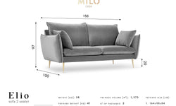 2-zitsbank Elio velvet