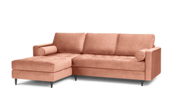 3.5-zitshoekbank Santo links velvet