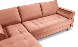 3.5-zitshoekbank Santo links velvet