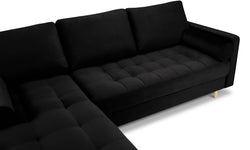 3.5-zitshoekbank Santo links velvet